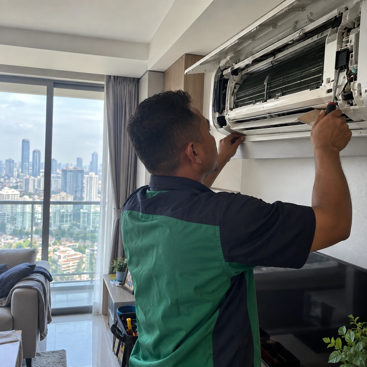 Service AC apartemen