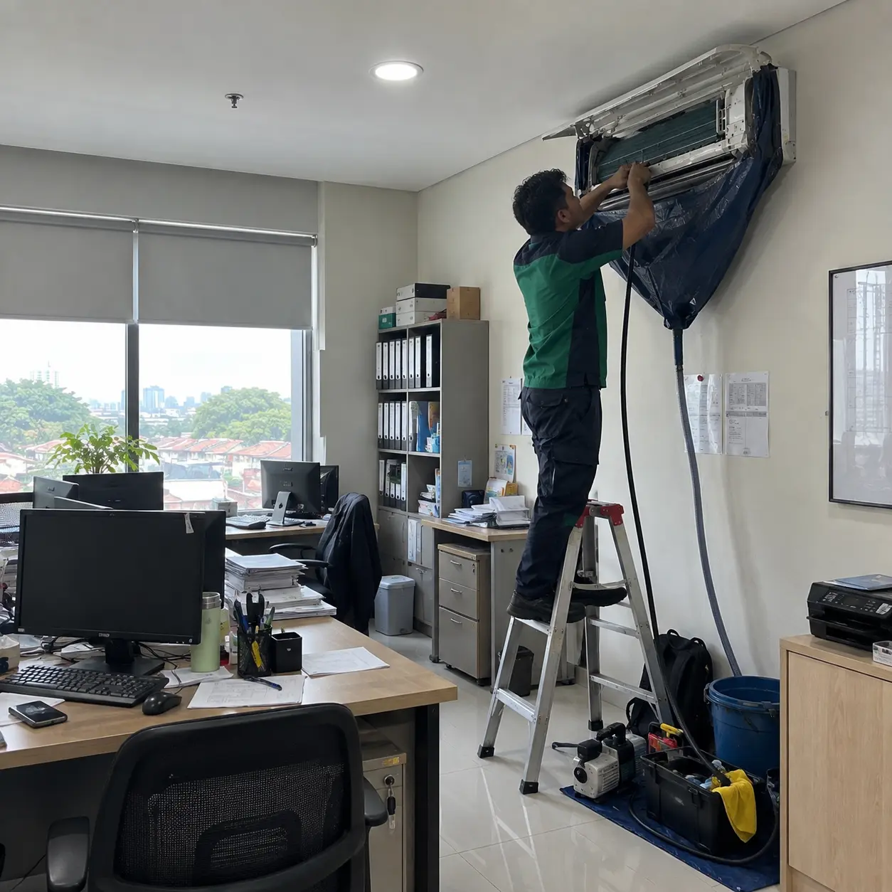 Service AC kantor kecil